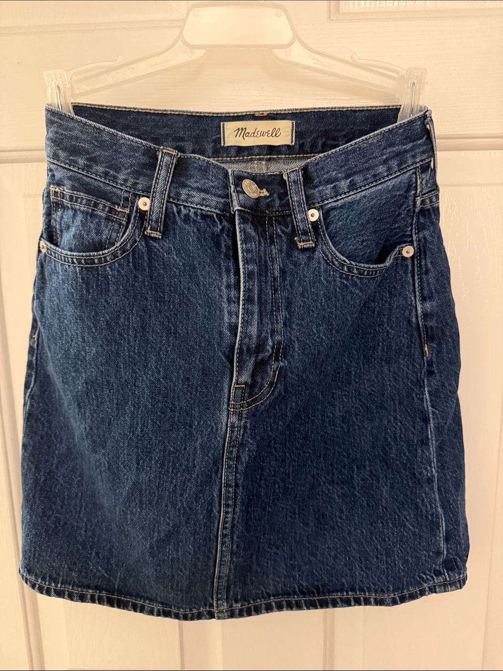 Madewell Rigid Denim A-Line Skirt Size 23